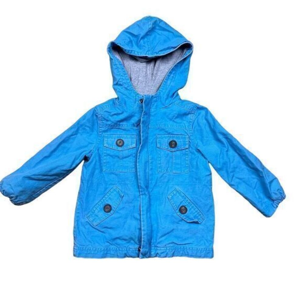 Tea Collection Toddler Hooded Jacket‎ Blue XS Unisex Kids Casual 2/3 Yeara